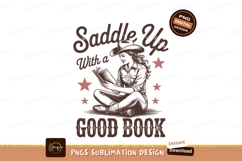 Cowgirl reading book western style cowboy Product Image 1