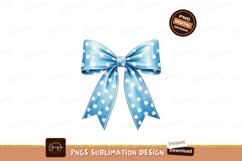 Blue Polka Dot Bow ribbon Product Image 1