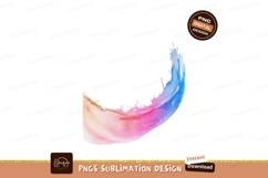 Watercolor splash pink blue gold glitter paint brushstroke Product Image 1