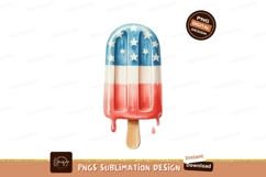 Patriotic popsicle melting cream american Product Image 1