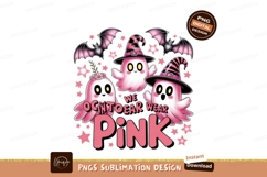 Pink ghosts bats witches hats stars image Product Image 1