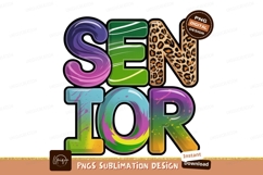 Colorful senior text design purple Product Image 1