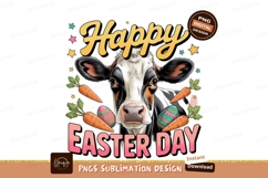 Happy Easter Cow Carrot Egg Celebration image Product Image 1