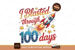Rocket blasting through stars celebration image Product Image 1