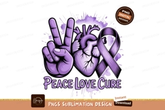 Purple Heart Peace Ribbon Awareness image Product Image 1