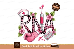 Nurse life pink leopard print letters medical healthcare Product Image 1