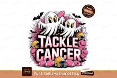Tackle Cancer Ghosts Football Pink SUBLIMATION Product Image 1