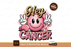 Pink smiley fighting cancer ribbon boxing Product Image 1