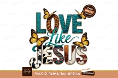 Love Like Jesus Butterflies leopard cowhide Product Image 1