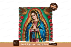Virgin Mary praying with birds and roses catholic religious Product Image 1