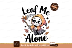 Cute grim reaper with autumn leaves image Product Image 1