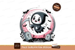 Grim reaper character with scythe and bats halloween Product Image 1