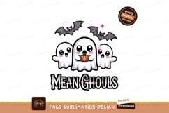 Cute ghosts bats pumpkin Halloween image Product Image 1