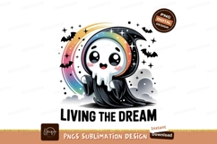 Cute ghost rainbow bats halloween Product Image 1