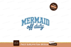 Mermaid Off Duty Text Design blue Product Image 1