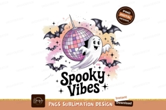 Ghost disco bats spooky vibes halloween ball Product Image 1