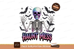 Skeleton bats galaxy skull halloween Product Image 1