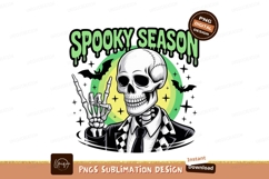 Skeleton Rocking Spooky Season halloween bats Product Image 1