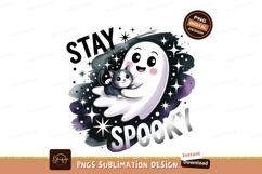 Ghost Cat Halloween Spooky Design cute Product Image 1