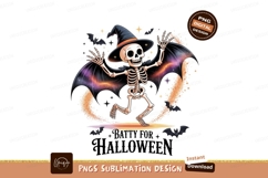 Skeleton witch bat wings galaxy hat halloween Product Image 1