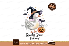 Halloween goose witch hat pumpkin bats image Product Image 1
