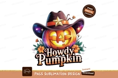Smiling pumpkin wearing cowboy hat halloween star Product Image 1