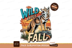 Coyote Wild About Fall Autumn Leaves Mushrooms image Product Image 1