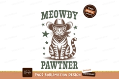 Cowboy cat wearing hat and bandana stars Product Image 1