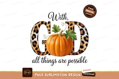God Pumpkin Leopard Print Typography image Product Image 1