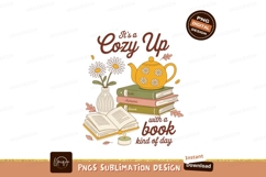 Cozy book tea daisy autumn day image Product Image 1