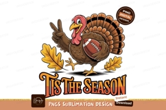 Football Turkey Thanksgiving Celebration fall leaves Product Image 1