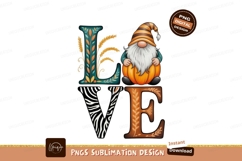 Gnome pumpkin love autumn design fall Product Image 1