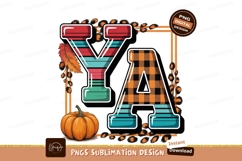 Autumn letters pumpkin fall foliage image Product Image 1