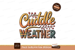 Cuddle weather cozy autumn lettering fall Product Image 1