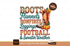 Autumn Vibes Cowboy Boot Pumpkin Leaves fall season Product Image 1