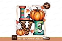 Autumn love pumpkins leaves fall Product Image 1