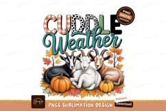 Cuddle Weather Goats Pumpkins Autumn Leaves image Product Image 1