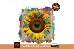 Sunflower Southwestern Pattern Digital Design floral Product Image 1