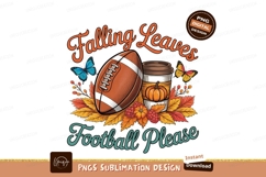 Autumn football coffee butterflies leaves image Product Image 1