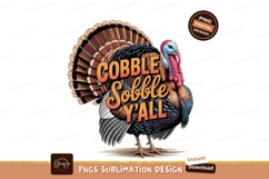 Gobble Turkey Thanksgiving Phrase fall autumn Product Image 1