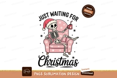Skeleton waiting for Christmas santa chair Product Image 1