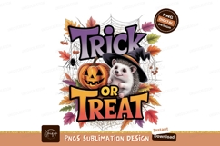 Hedgehog pumpkin spider web Halloween image Product Image 1