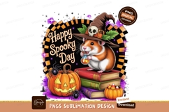 Hamster witch Halloween celebration skull pumpkin Product Image 1