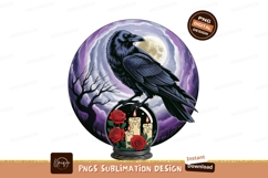 Black crow crystal ball roses candles moon image Product Image 1