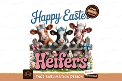 Happy Easter Heifers cows farm Product Image 1