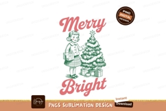 Vintage girl decorating Christmas tree holiday Product Image 1