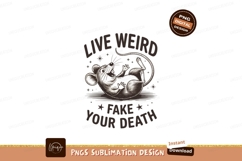 Whimsical rodent text design illustration black Product Image 1