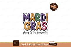 Mardi Gras festive lettering purple Product Image 1
