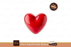 Shiny Red Heart Shape love symbol Product Image 1