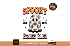 Spooky ghost floral babes club halloween retro Product Image 1
